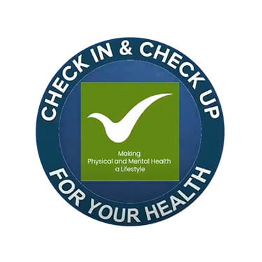 Check in & Check Up for Your Health graphic Check in & Check Up for Your Health graphic